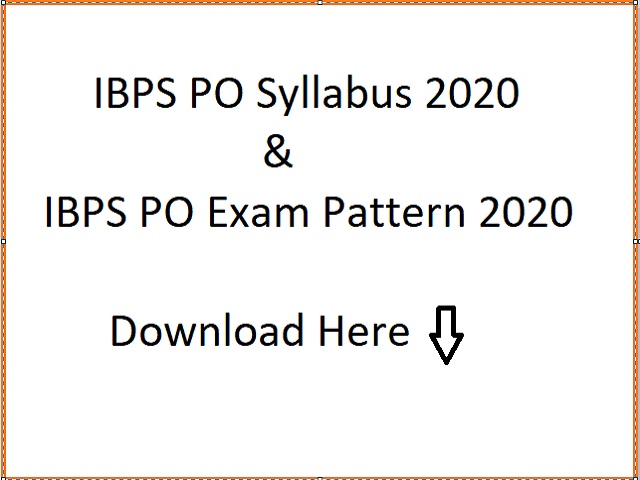 IBPS PO Syllabus 2020